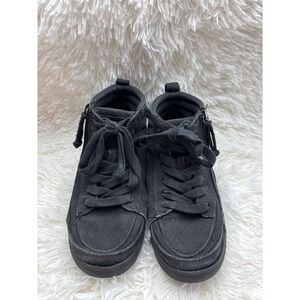 Billy Footwear CS Sneaker High Black Canvas Adaptive Shoes Kids 4M